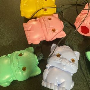 1960’s Vintage Blow Mold Kitty String Lights